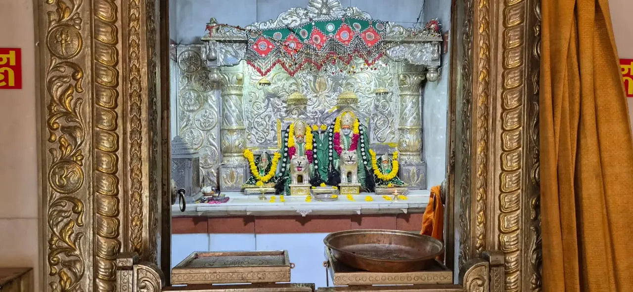 Mataji shrine with silver work